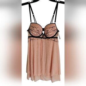 Auden Lingerie Gown Women's Small Intimates Lace Wired Cups Flowy A2